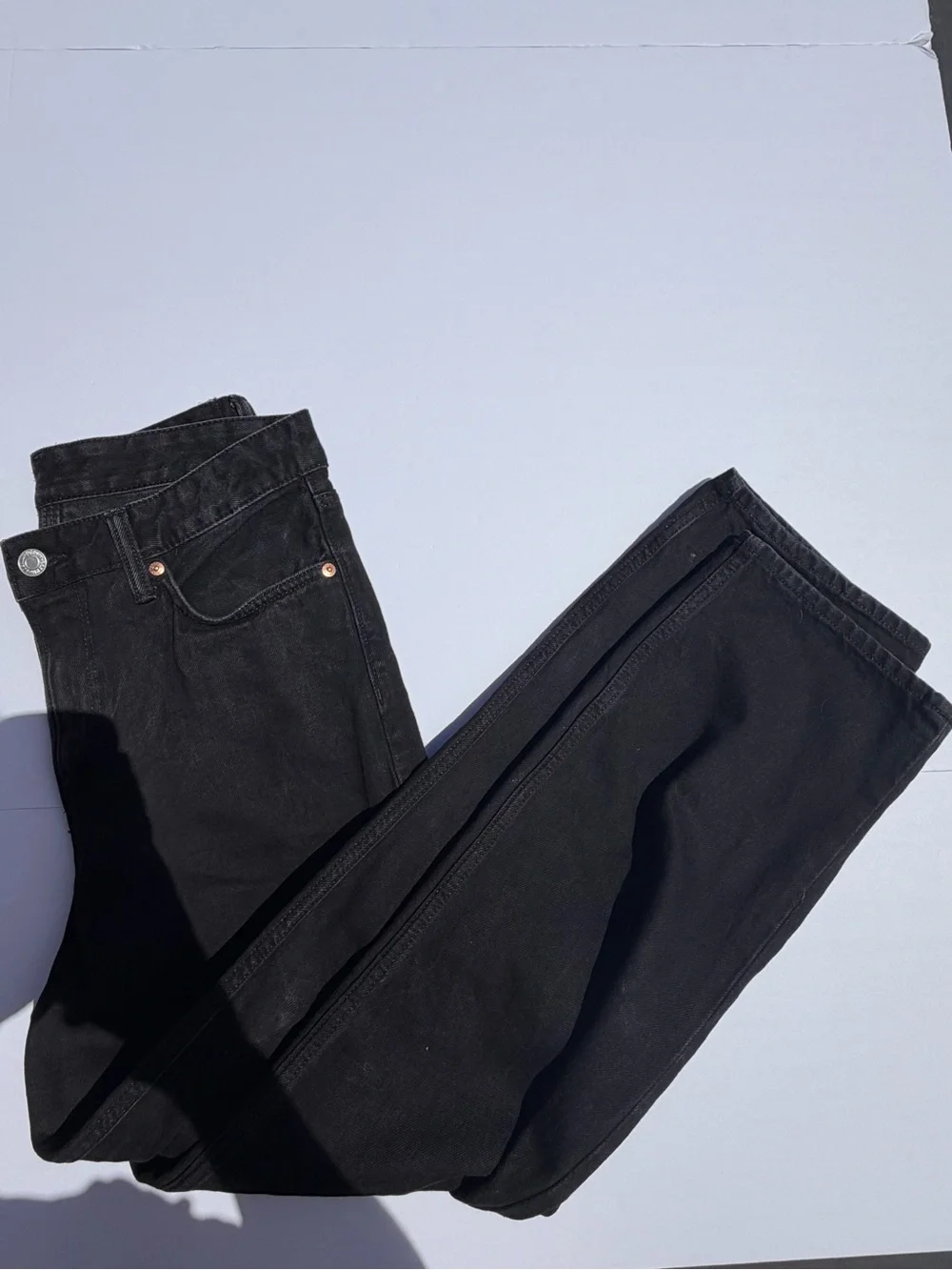 H&M Loose Ample Black Denim Jeans Size 30x32